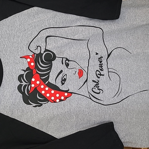 Vintage Style "Girl Power" Tshirt - Picture 2 of 5